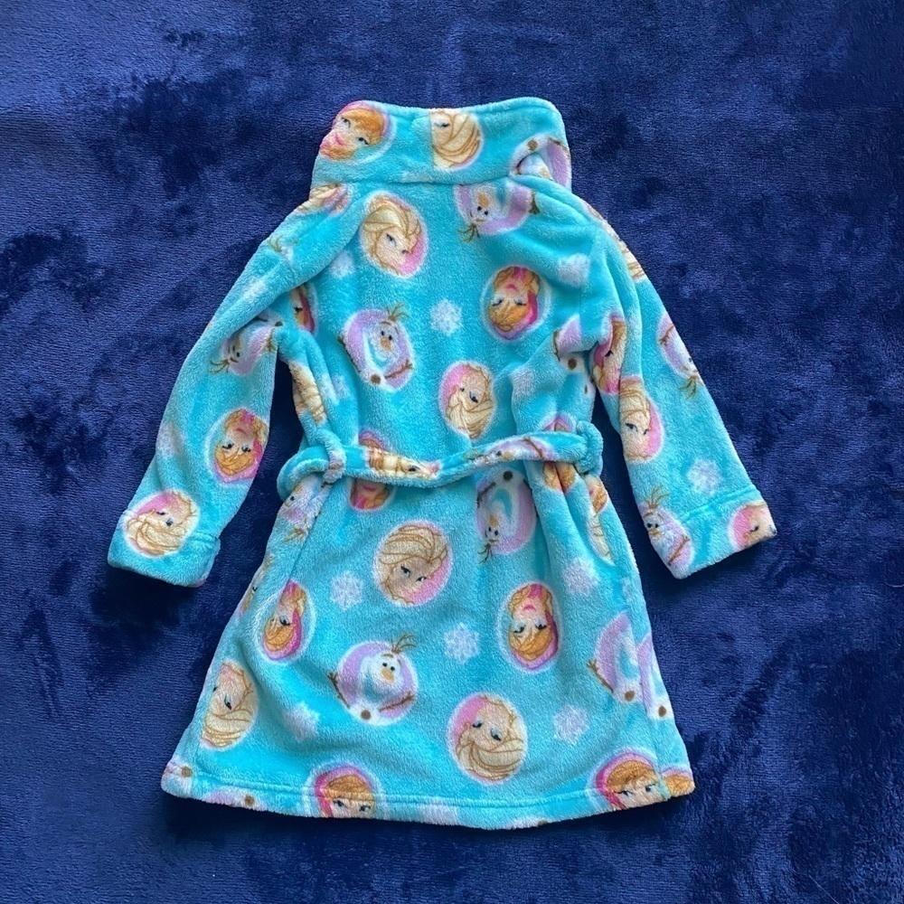 DISNEY-FROZEN-BLUE ROBE - Picture 5 of 7